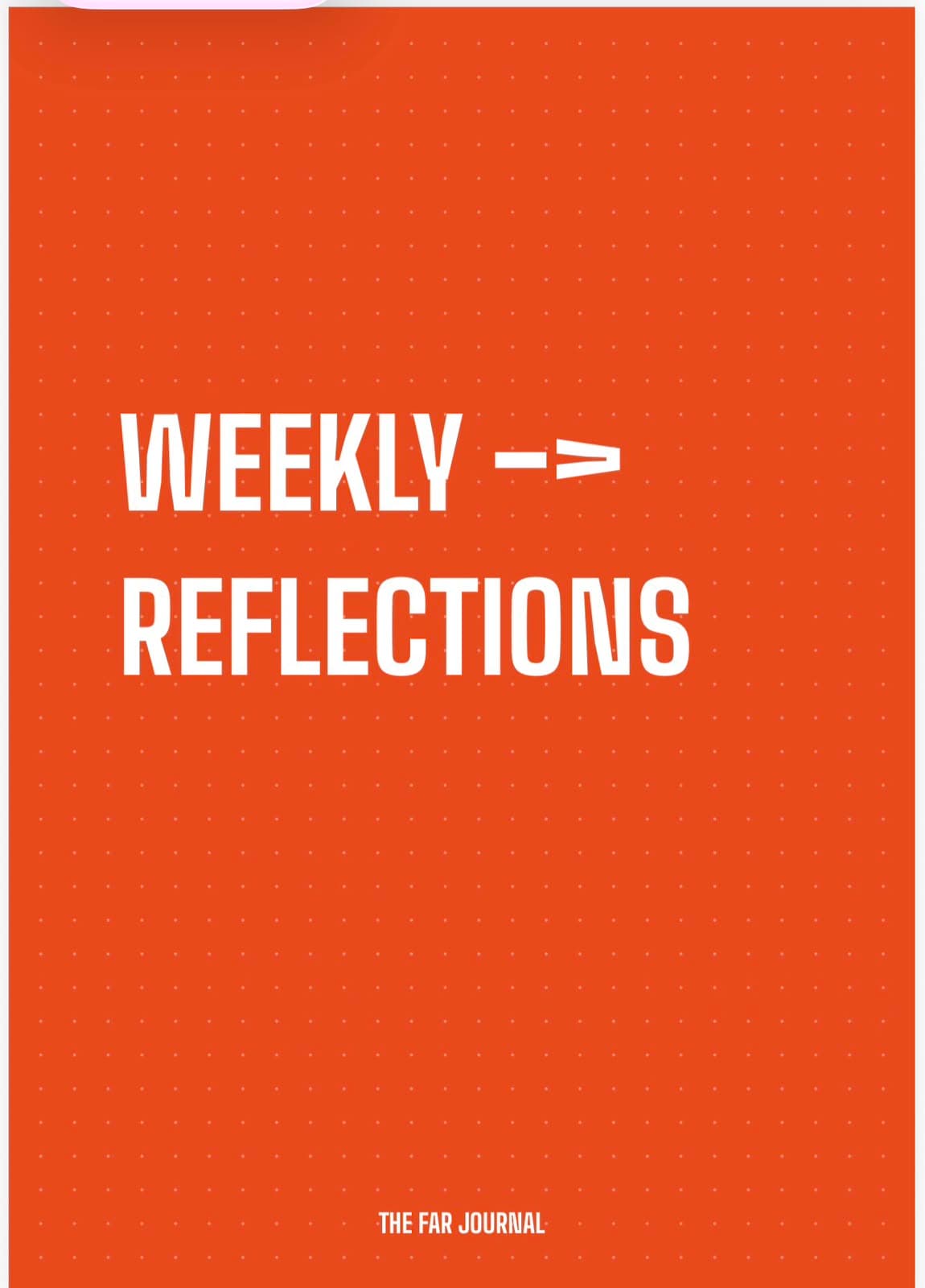 Weekly Reflections